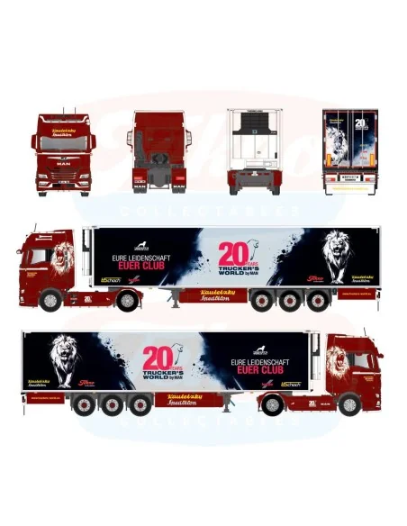 1/50 Kautetzky - 20 Jahre Trucker Club MAN TGX GX 4x2 met 3-assige koeloplegger TEKNO 89505 TEKNO