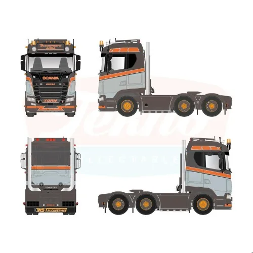 1/50 STPS Scania Next Gen 6x2 sleepas trekker TEKNO 88976 TEKNO
