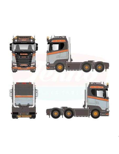 1/50 STPS Scania Next Gen 6x2 sleepas trekker TEKNO 88976 TEKNO