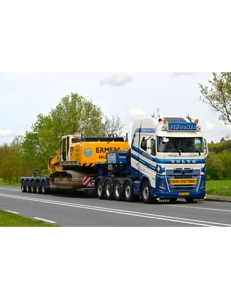1/50 Schoones B.V. VOLVO FH5 MY2024 GLOBETROTTER XL 10X4 TAG AXLE LOW LOADER WITH DOLLY 3 AXLE - 5 AXLE WSI 01-5264 WSI MODELS