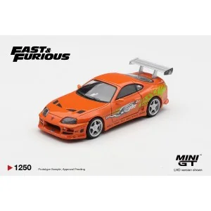 1/64 TOYOTA SUPRA MK4 (A80) ROMEX BRIAN O'CONNER THE FAST AND THE FURIOUS 2001 MGT01250-BL MINI GT
