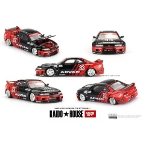 1/64 NISSAN SKYLINE GT-R (R33) KAIDO WORKS ADVAN KHMG191 MINI GT