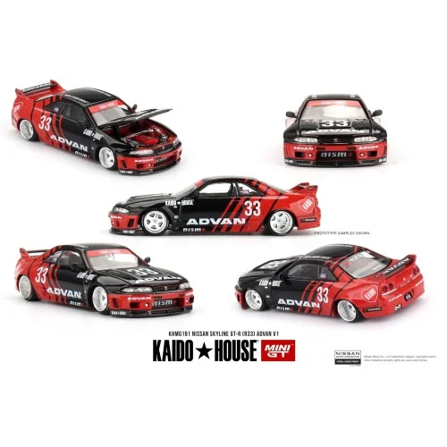 1/64 NISSAN SKYLINE GT-R (R33) KAIDO WORKS ADVAN KHMG191 MINI GT
