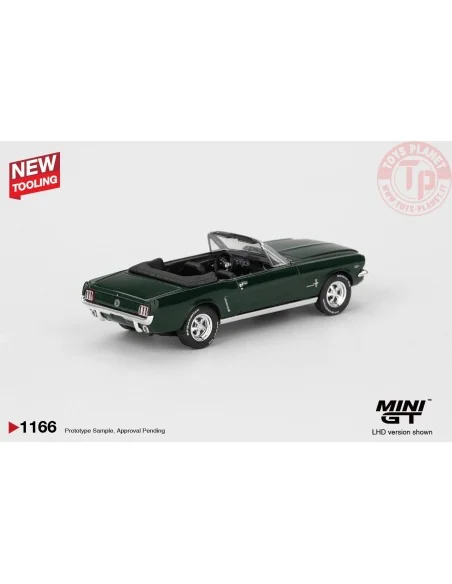 1:64 FORD MUSTANG CONVERTIBLE HIGHLAND GREEN 1964 MGT01166-L MINI GT 1:64 FORD MUSTANG CONVERTIBLE HIGHLAND GREEN 1964 MGT01166-L MINI GT