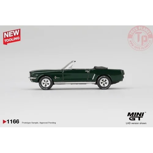 1:64 FORD MUSTANG CONVERTIBLE HIGHLAND GREEN 1964 MGT01166-L MINI GT