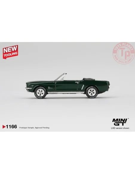 1:64 FORD MUSTANG CONVERTIBLE HIGHLAND GREEN 1964 MGT01166-L MINI GT 1:64 FORD MUSTANG CONVERTIBLE HIGHLAND GREEN 1964 MGT01166-L MINI GT