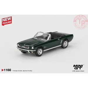 1:64 FORD MUSTANG CONVERTIBLE HIGHLAND GREEN 1964 MGT01166-L MINI GT