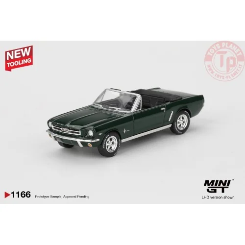 1:64 FORD MUSTANG CONVERTIBLE HIGHLAND GREEN 1964 MGT01166-L MINI GT