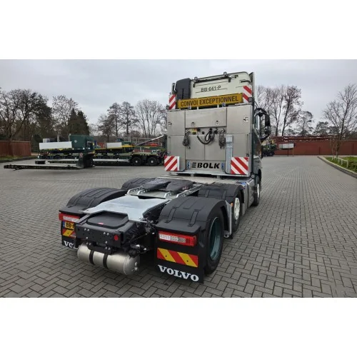 1/50 Bolk VOLVO FH AERO GLOBETROTTER XL 6X2 TWIN STEER EURO PX LOW LOADER - 2 AXLE HIGH WOODEN BOX WITH TOP SEAL WSI 01-5387 ...