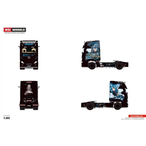 1/50 Magnin MERCEDES-BENZ ACTROS MP5 GIGA SPACE 4X2 WSI 01-5396 WSI MODELS