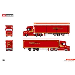 1/50 Br. Bakk a/s VLASTUIN TORPEDO 6X2 TAG AXLE MOVING FLOOR TRAILER - 3 AXLE WSI 01-5305 WSI MODELS
