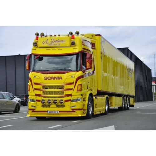 1/50 A. Debrux SCANIA R HIGHLINE CR20H 4X2 REEFER TRAILER - 3 AXLE WSI 01-5258 WSI MODELS