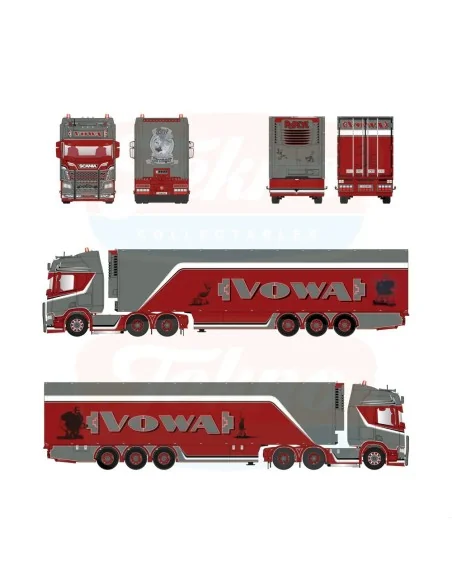 1/50 Vowa - Popeye Scania Next Gen R-Serie Highline met 3-assige koeloplegger TEKNO 87760 TEKNO
