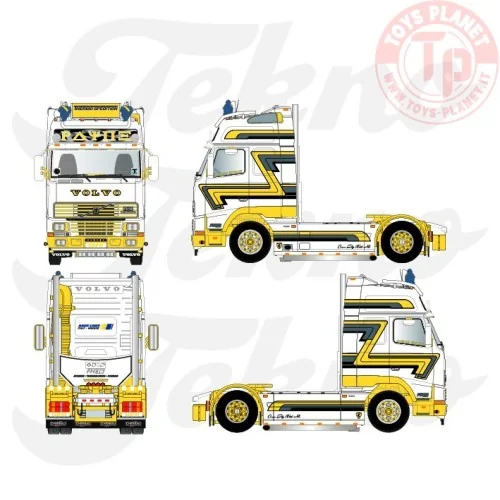 Volvo FH12 Globetrotter XL 4x2 - verpakt in luxe giftbox Payne - Greek Volvo TEKNO 87536 TEKNO