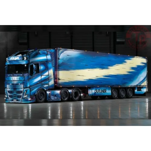 VOLVO FH5 GLOBETROTTER XL 6X2 TWIN STEER REEFER TRAILER - 3 AXLE Thomann - Outliner WSI 01-4814 WSI MODELS