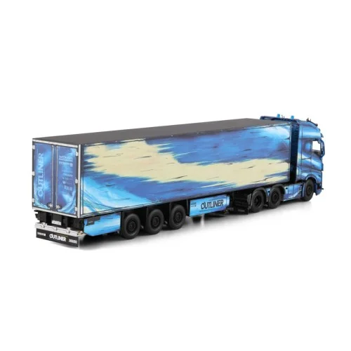 VOLVO FH5 GLOBETROTTER XL 6X2 TWIN STEER REEFER TRAILER - 3 AXLE Thomann - Outliner WSI 01-4814 WSI MODELS