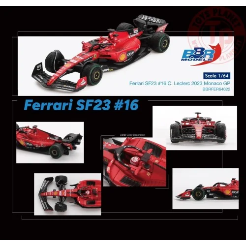 1:64 FERRARI SF23 N16 C. LECLERC MONACO GP 2023 BBRFER64022 BBR MODELS 1:64