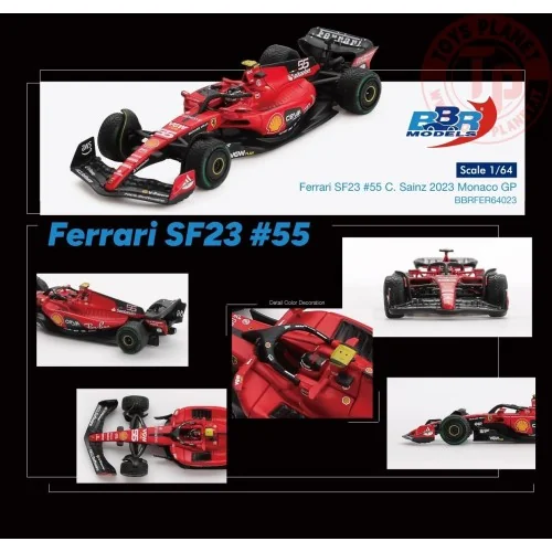 1:64 FERRARI SF23 N55 C. SAINZ MONACO GP 2023 BBRFER64023 BBR MODELS 1:64