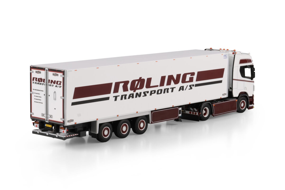 WSI 01-5156 1/50 Roling SCANIA R HIGHLINE CR20H 4X2 REEFER TRAILER