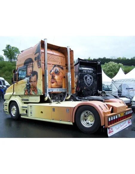 1/50 Pierre Orel Scania Torpedo 164-580 con semirimorchio chiuso TEKNO 90577 TEKNO