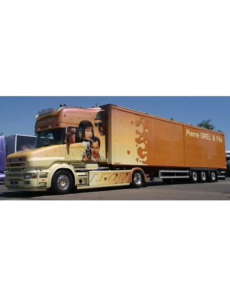 1/50 Pierre Orel Scania Torpedo 164-580 con semirimorchio chiuso TEKNO 90577 TEKNO