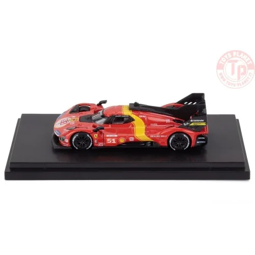 1/64 FERRARI 499P 3.0L TURBO V6 TEAM FERRARI AF CORSE N 51 WINNER 24h LE MANS 2023 PIER GUIDI - CALADO - GIOVINAZZI CON VETRI...
