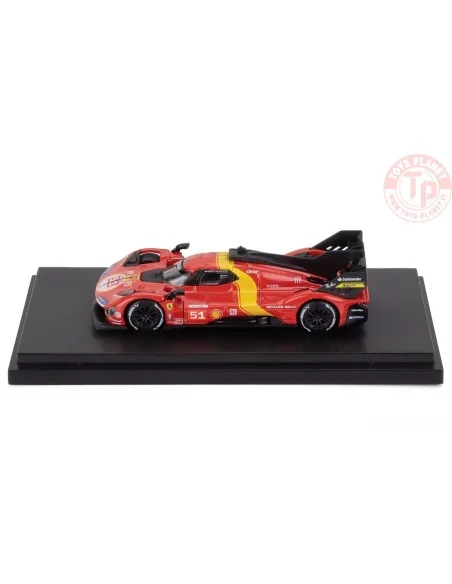 1/64 FERRARI 499P 3.0L TURBO V6 TEAM FERRARI AF CORSE N 51 WINNER 24h LE MANS 2023 PIER GUIDI - CALADO - GIOVINAZZI CON VETRI...