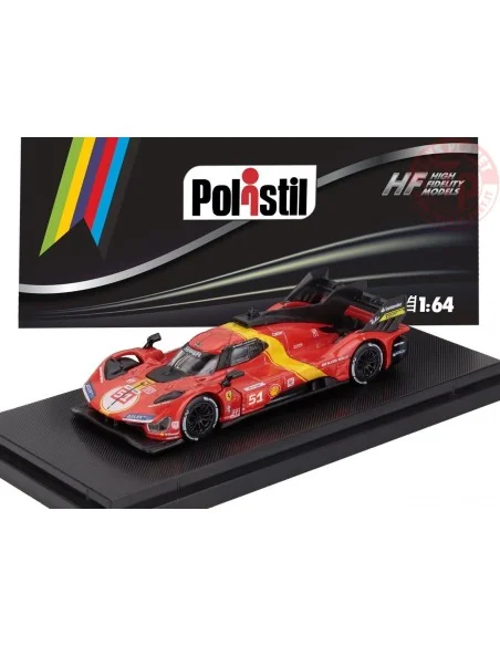 1/64 FERRARI 499P 3.0L TURBO V6 TEAM FERRARI AF CORSE N 51 WINNER 24h LE MANS 2023 PIER GUIDI - CALADO - GIOVINAZZI CON VETRI...