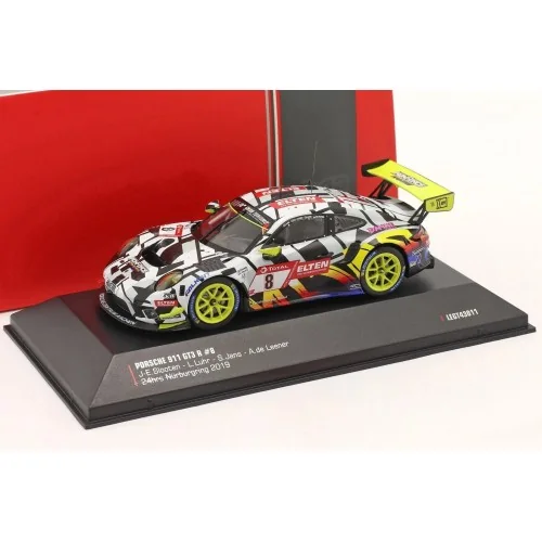 1/43 PORSCHE 911 GT3 R n8 24 HOURS NURNURGRING 2019 SLOOTEN JANS IXO LEGT43011 IXO