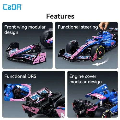 1:8 BWT Alpine F1 Team A525 Racing Car - 2173 pcs CADA C64012W CADA