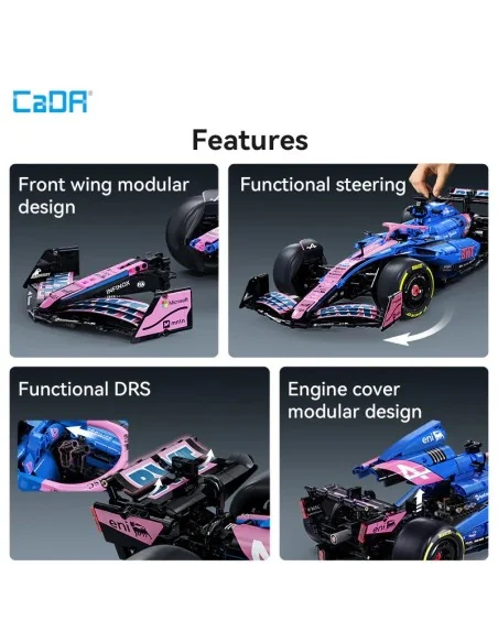 1:8 BWT Alpine F1 Team A525 Racing Car - 2173 pcs CADA C64012W CADA