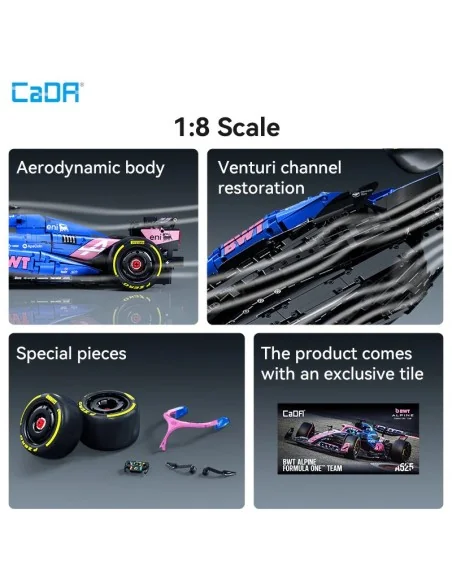 1:8 BWT Alpine F1 Team A525 Racing Car - 2173 pcs CADA C64012W CADA