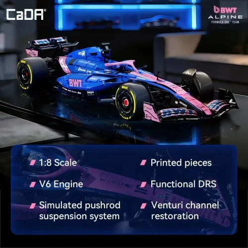 1:8 BWT Alpine F1 Team A525 Racing Car - 2173 pcs CADA C64012W CADA