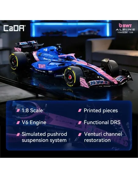 1:8 BWT Alpine F1 Team A525 Racing Car - 2173 pcs CADA C64012W CADA