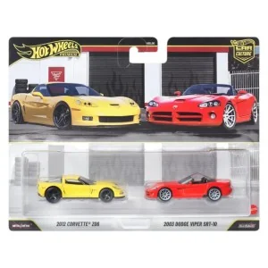 1/64 Dodge Viper SRT-10 2003 + 2012 Corvette Z06 HOT WHELS JHW54 HOT WHEELS