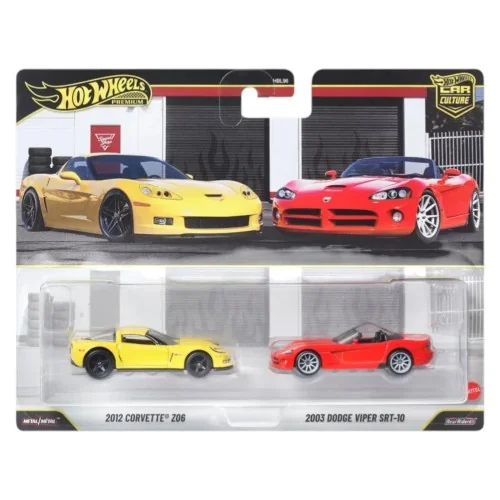 1/64 Dodge Viper SRT-10 2003 + 2012 Corvette Z06 HOT WHELS JHW54 HOT WHEELS