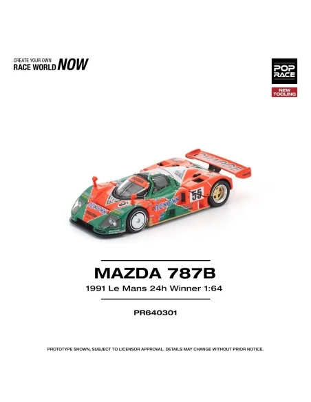 1/64 Mazda 787B, 1991 Le Mans 24h Winner PR640301 POP RACE