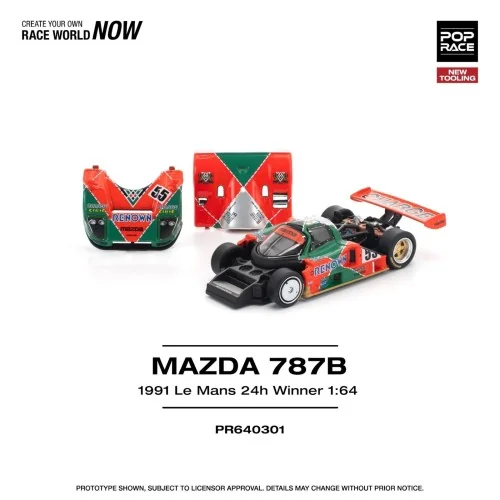 1/64 Mazda 787B, 1991 Le Mans 24h Winner PR640301 POP RACE