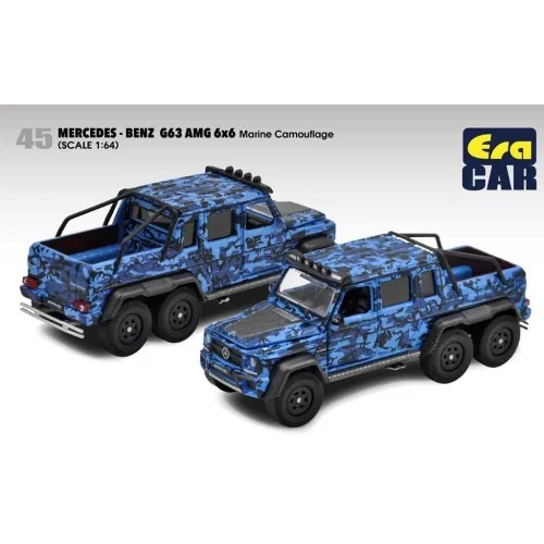 1/64 Mercedes-Benz G63 AMG 6X6 Flame Camouflage, marine blue EraMB226X64501 ERA CAR