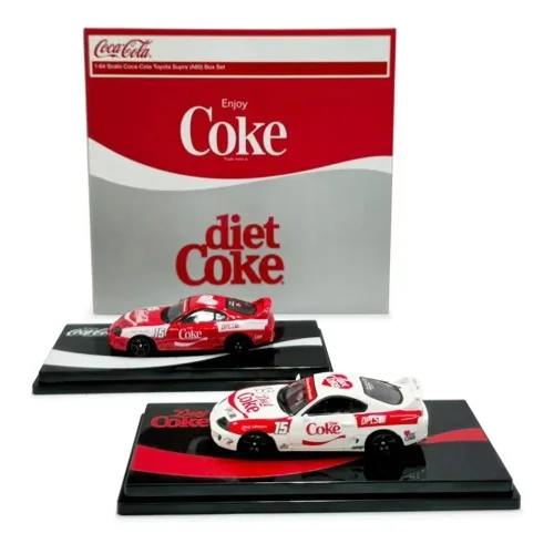 1/64 Toyota Supra A80 Coca Cola Limited Box Set IN64-DPLS-A80-HKTS25 INNO MODELS