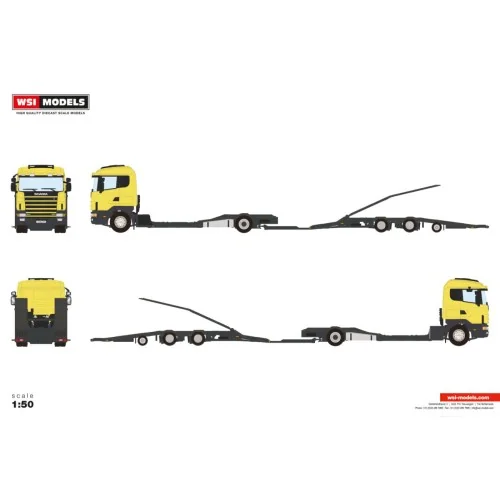 1/50 SCANIA R4 FLAT ROOF TRUCK TRANSPORTER COMBI 4X2 WSI 04-2277 WSI MODELS