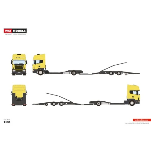 1/50 SCANIA R4 TOPLINE TRUCK TRANSPORTER COMBI 4X2 WSI 04-2278 WSI MODELS