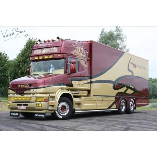 1/50 Koen Hendrickx SCANIA 4 SERIES TORPEDO TOPLINE RIGED BOX TRUCK 6X2 TAG AXLE WSI 01-5389 WSI MODELS