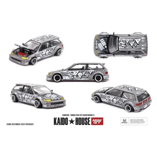 1/64 Honda Civic (EF) KAIDO MANGA V1 1987 KHMG260 MINI GT