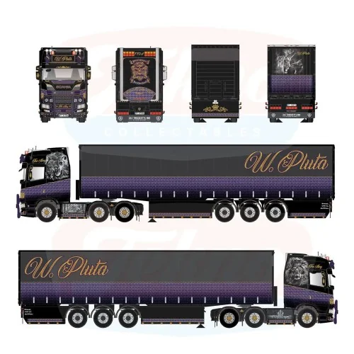 1/50 Pluta Scania NGS Highline 6x2 con semirimorchio centinato TEKNO 90874 TEKNO