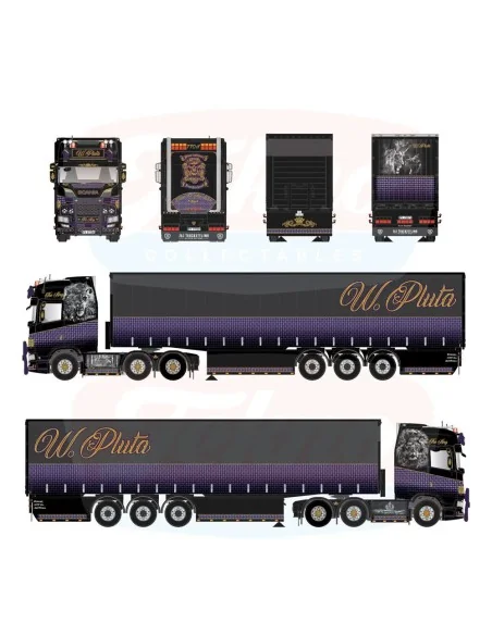 1/50 Pluta Scania NGS Highline 6x2 con semirimorchio centinato TEKNO 90874 TEKNO