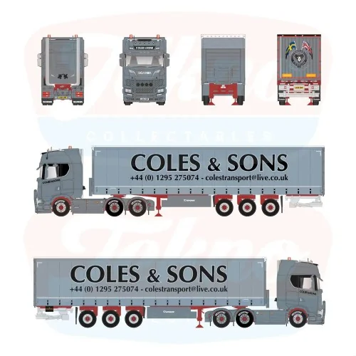 1/50 Coles & Sons Scania Next Gen S-Highline con semirimorchio centinato TEKNO 86945 TEKNO