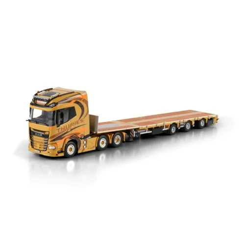 1/50 Thuries DAF XG+ 6X2 TWIN STEER FLATBED MEGA TRAILER - 3 AXLE WSI 01-5091 WSI MODELS
