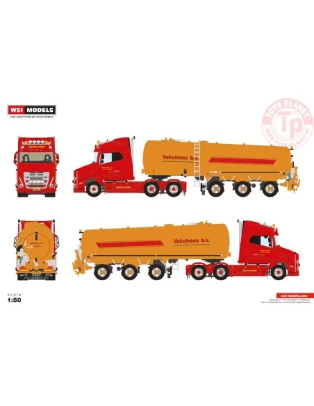 1/50 Vakutrans VLASTUIN VT5 6X2 TAG AXLE VACUUM TANK TRAILER - 3 AXLE WSI 01-5202 WSI MODELS