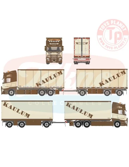 Scania NGR Highline 6x2 motorwagen met 3-assige schamelaanhanger Kaulum Transport TEKNO 89256 TEKNO Scania NGR Highline 6x2 motorwagen met 3-assige schamelaanhanger Kaulum Transport TEKNO 89256 TEKNO